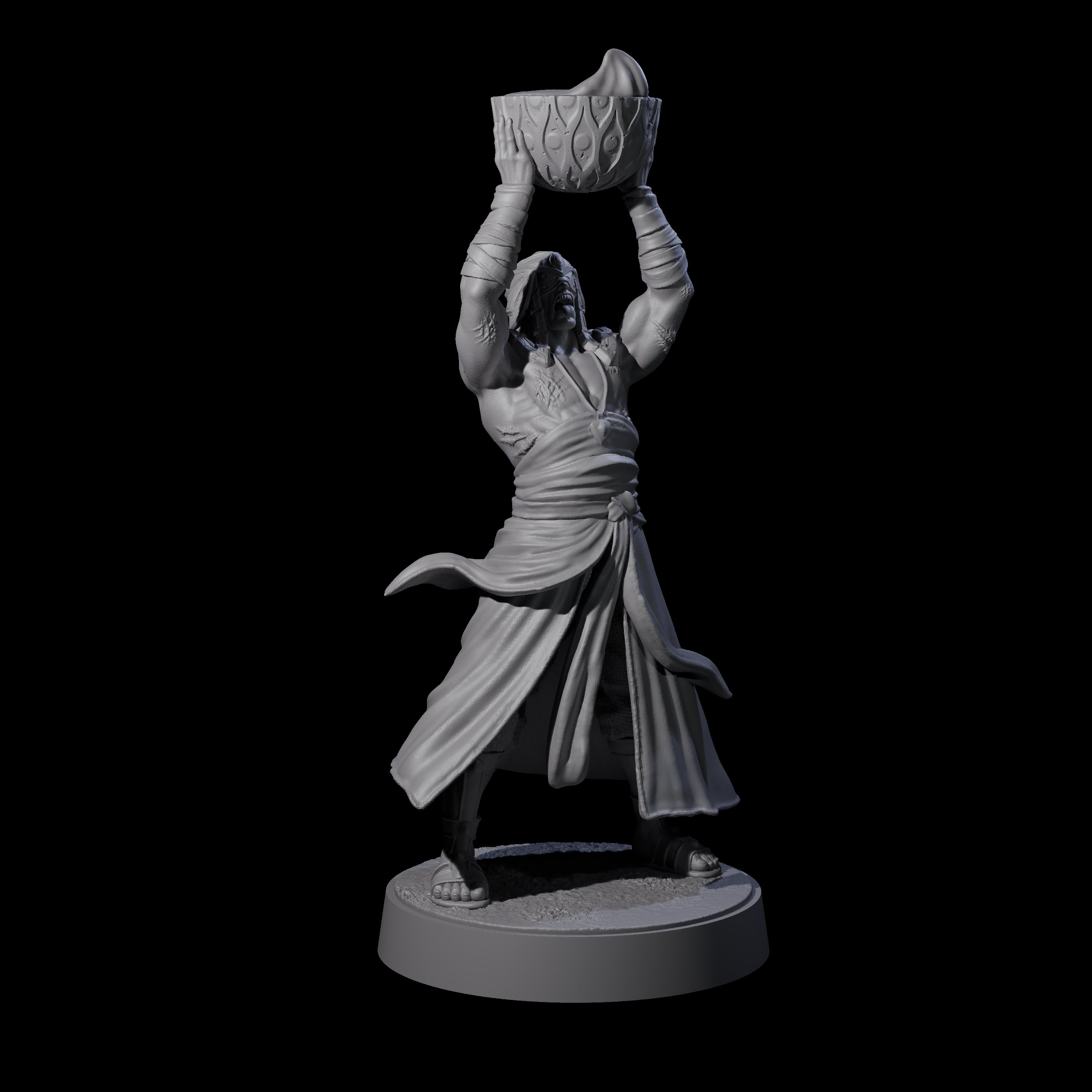 Eight Muscled Death Cultists Miniature for Dungeons and Dragons, Pathfinder or other TTRPGs