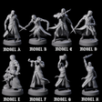 Eight Muscled Death Cultists Miniature for Dungeons and Dragons, Pathfinder or other TTRPGs