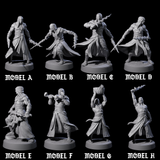 Eight Muscled Death Cultists Miniature for Dungeons and Dragons, Pathfinder or other TTRPGs