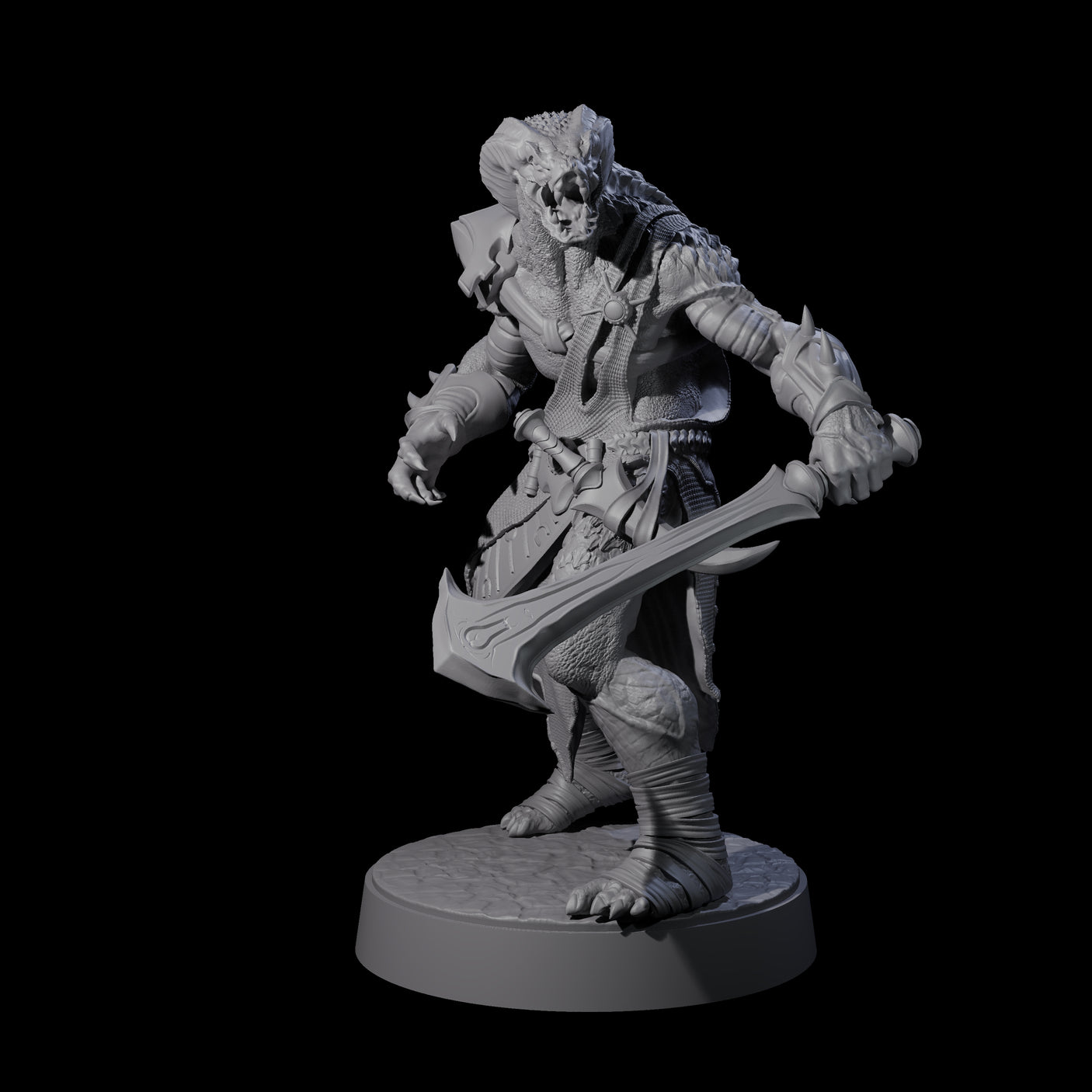 Eight Muscular Yuan-ti Warriors Miniature for Dungeons and Dragons, Pathfinder or other TTRPGs