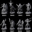 Eight Pale Drow Fighters Miniature for Dungeons and Dragons, Pathfinder or other TTRPGs