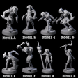 Eight Sinuous Babaus Miniature for Dungeons and Dragons, Pathfinder or other TTRPGs