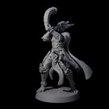 Eight Swinging Dragonborn Flameblades Miniature for Dungeons and Dragons, Pathfinder or other TTRPGs