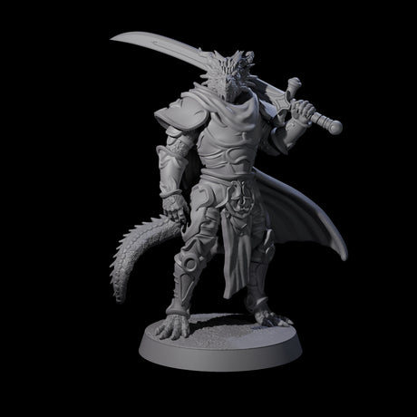 Eight Valiant Dragonborn Crusaders Miniature for Dungeons and Dragons, Pathfinder or other TTRPGs