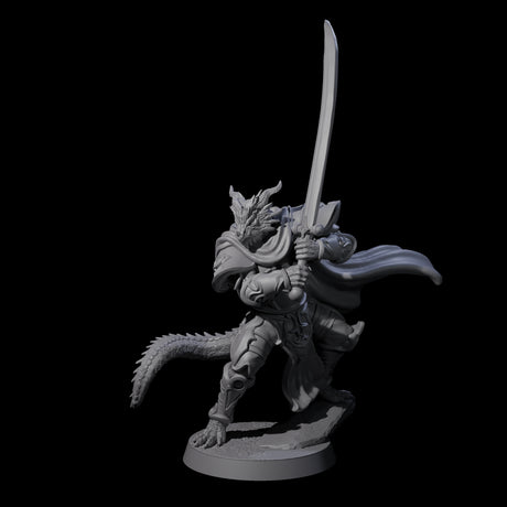 Eight Valiant Dragonborn Crusaders Miniature for Dungeons and Dragons, Pathfinder or other TTRPGs