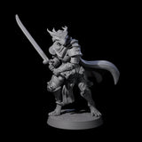 Eight Valiant Dragonborn Crusaders Miniature for Dungeons and Dragons, Pathfinder or other TTRPGs