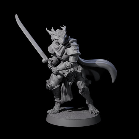 Eight Valiant Dragonborn Crusaders Miniature for Dungeons and Dragons, Pathfinder or other TTRPGs
