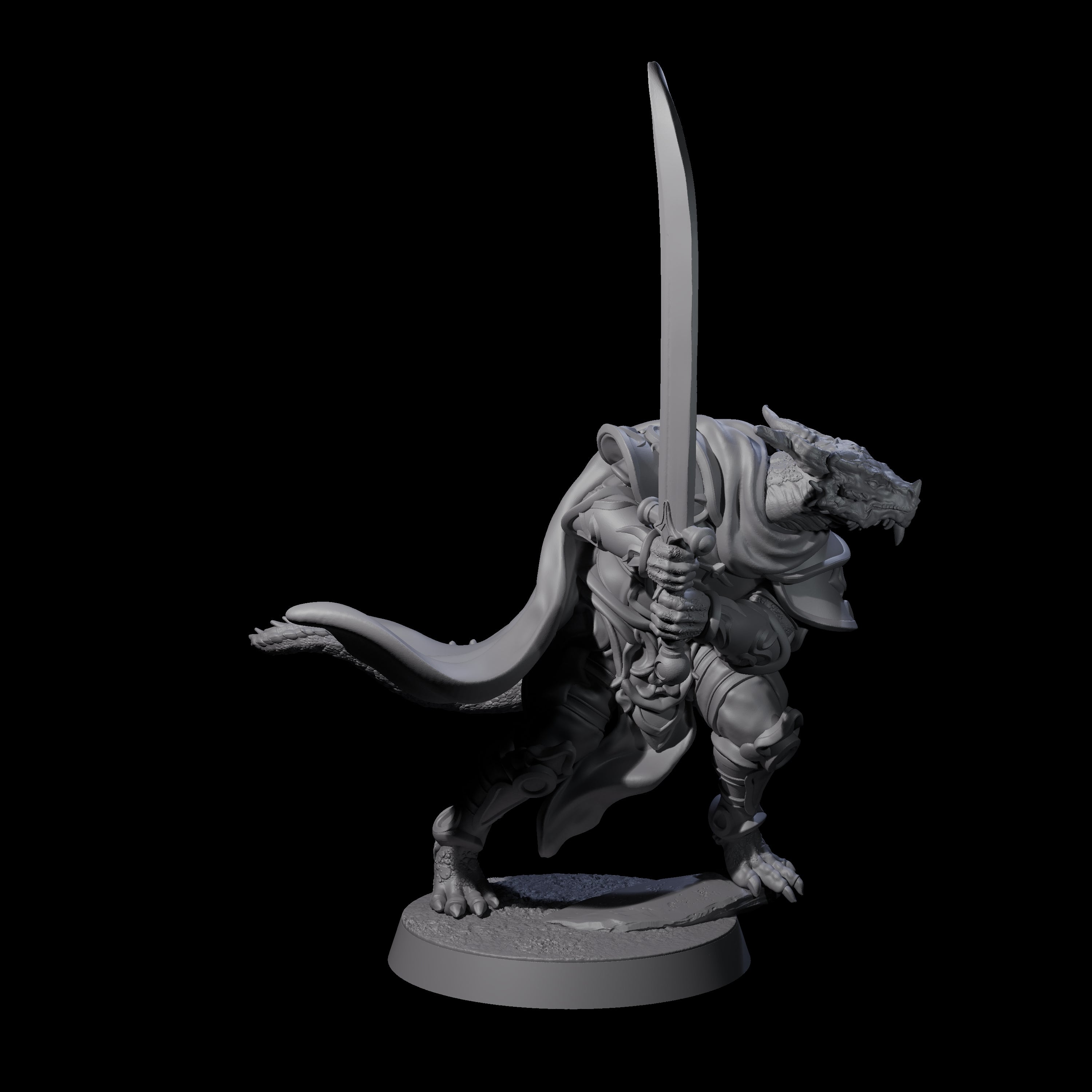 Eight Valiant Dragonborn Crusaders Miniature for Dungeons and Dragons, Pathfinder or other TTRPGs