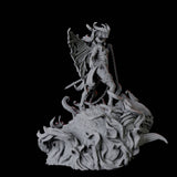 Eiseth, Hell's Valkyrie and Erinyes Queen Miniature for Dungeons and Dragons, Pathfinder or other TTRPGs