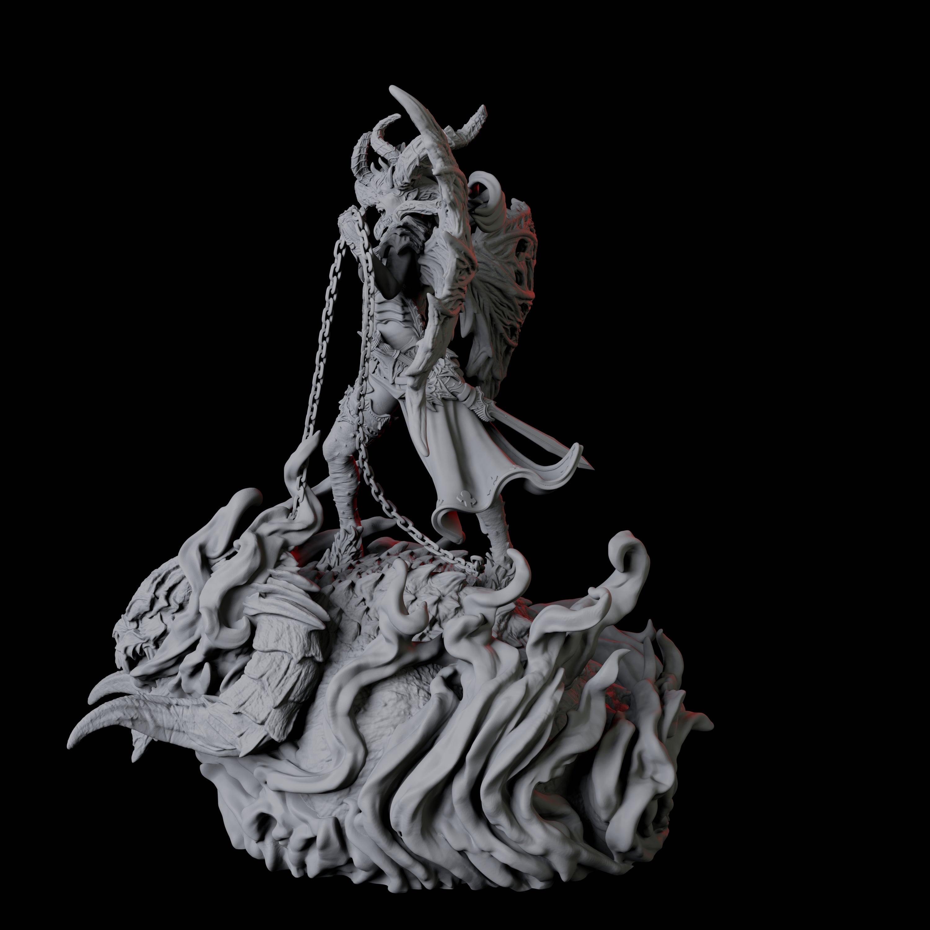 Eiseth, Hell's Valkyrie and Erinyes Queen Miniature for Dungeons and Dragons, Pathfinder or other TTRPGs