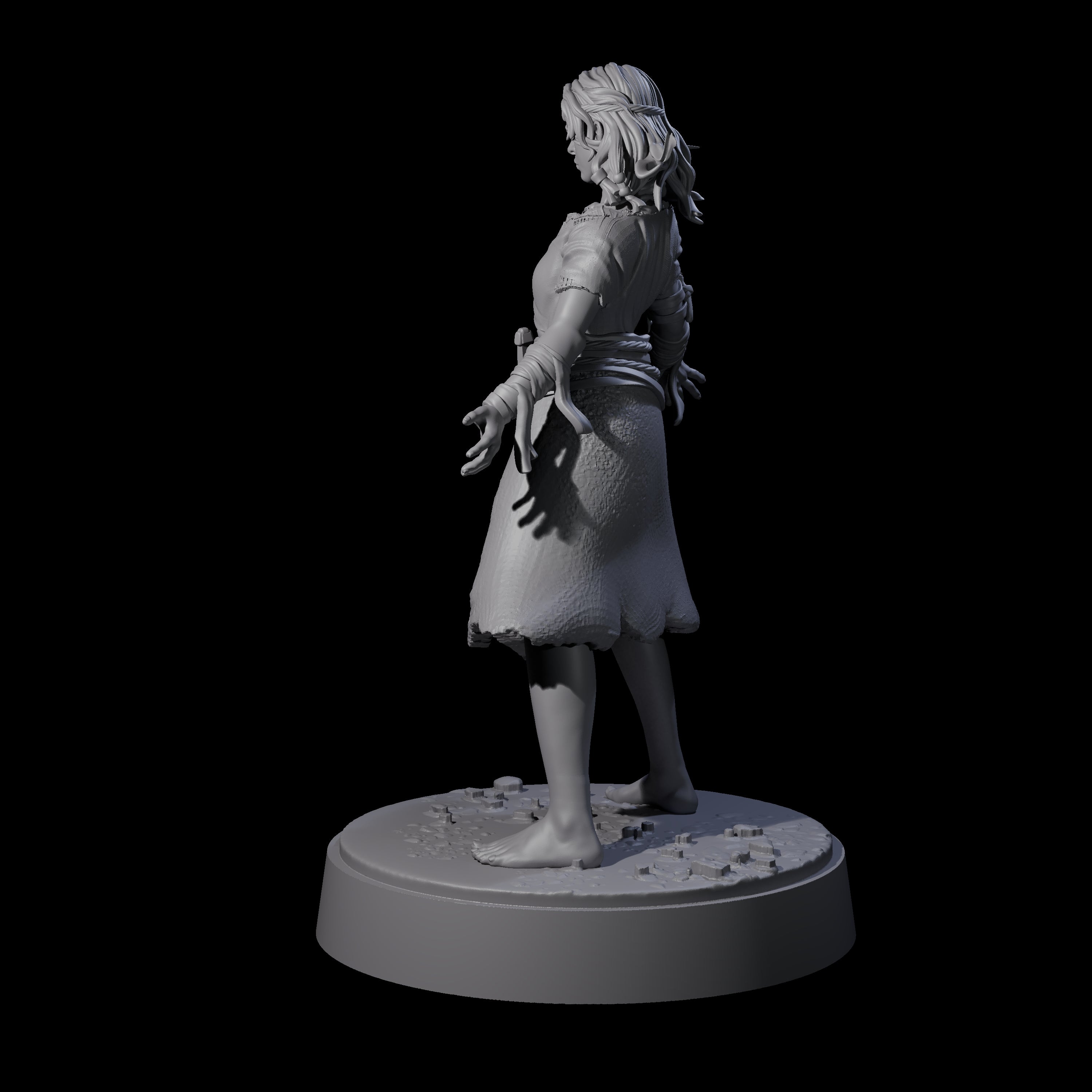 El - Bedraggled Hero Miniature for Dungeons and Dragons, Pathfinder or other TTRPGs
