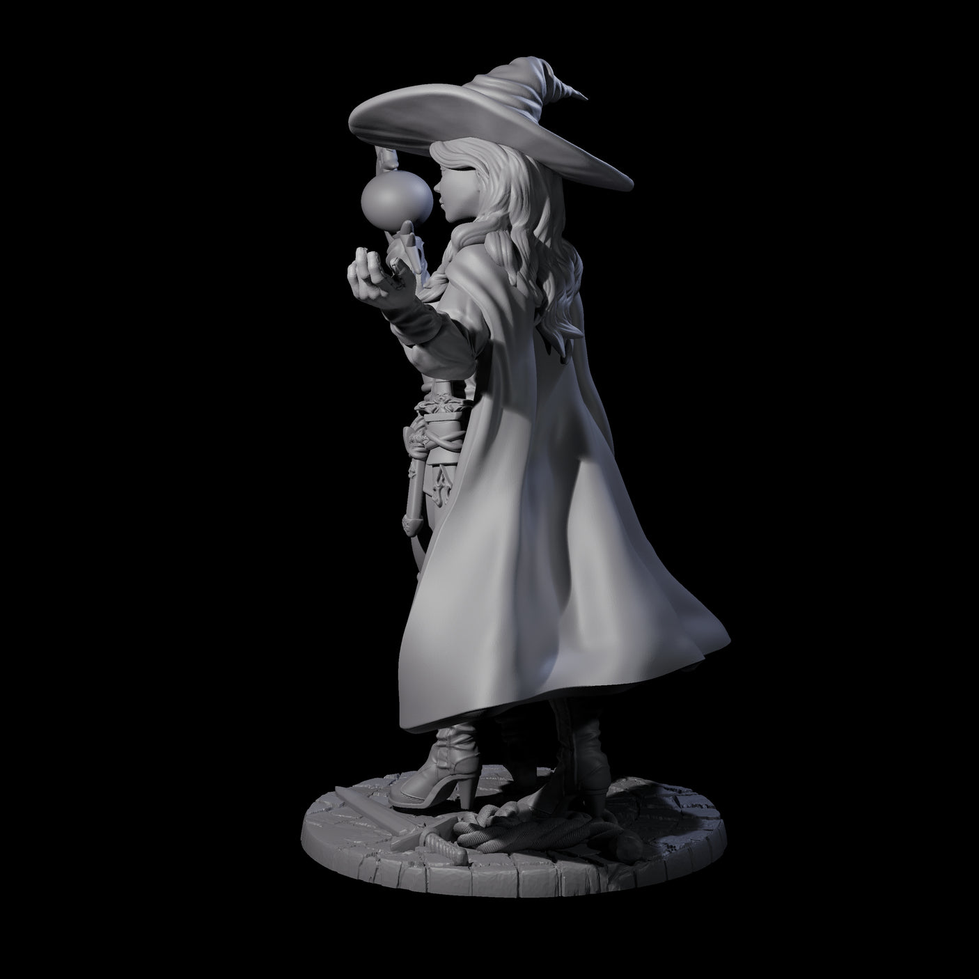 Elara - Classical Wizard Miniature for Dungeons and Dragons, Pathfinder or other TTRPGs