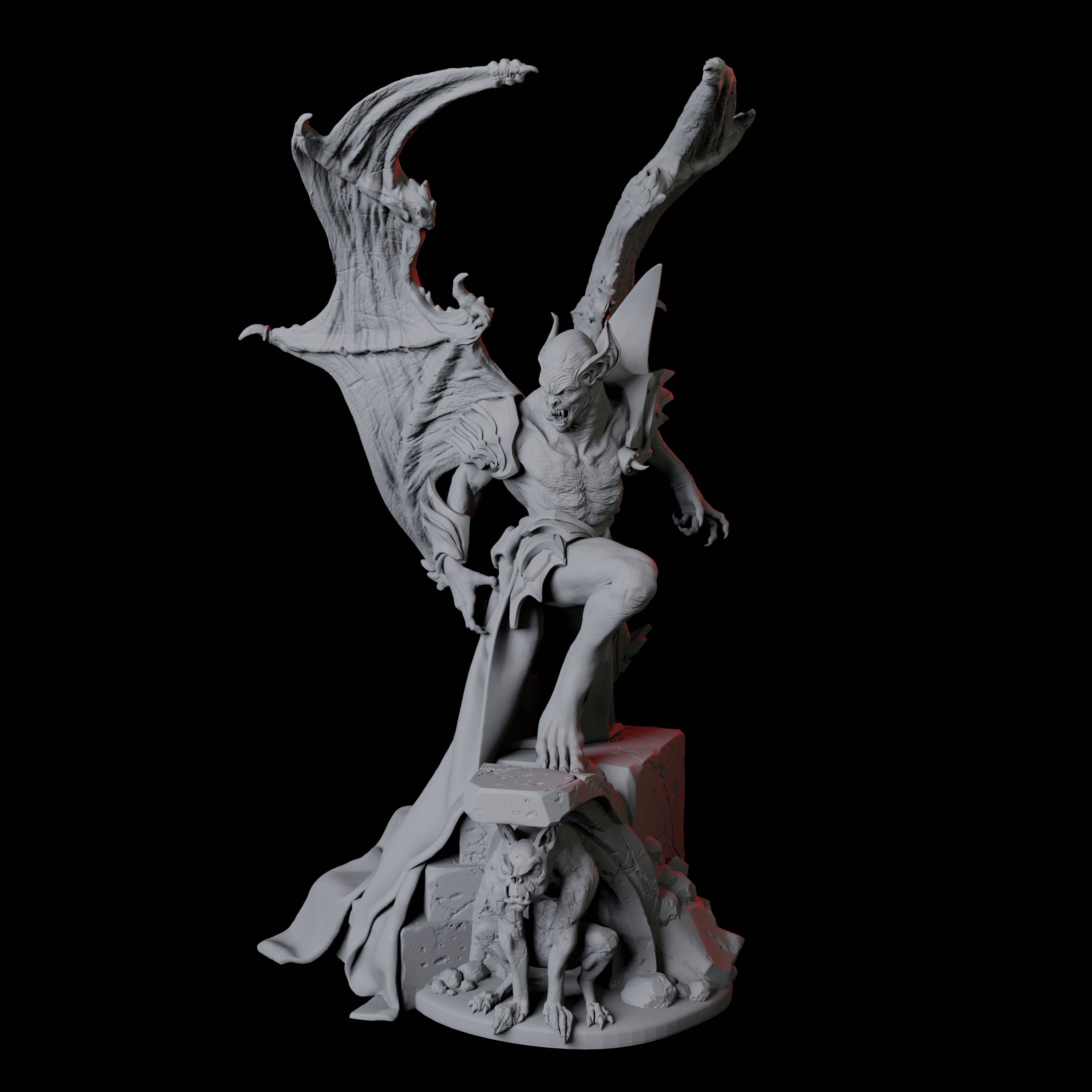 Eldar Vampire B Miniature for Dungeons and Dragons, Pathfinder or other TTRPGs