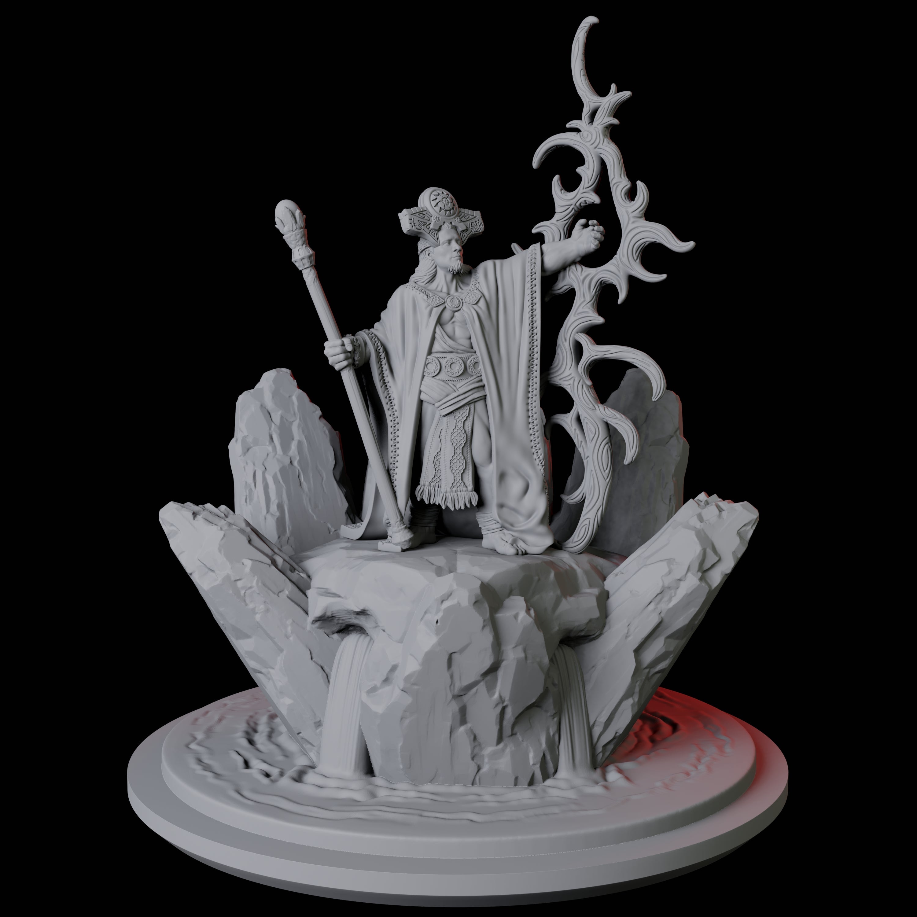 Elder Wizard Miniature for Dungeons and Dragons, Pathfinder or other TTRPGs