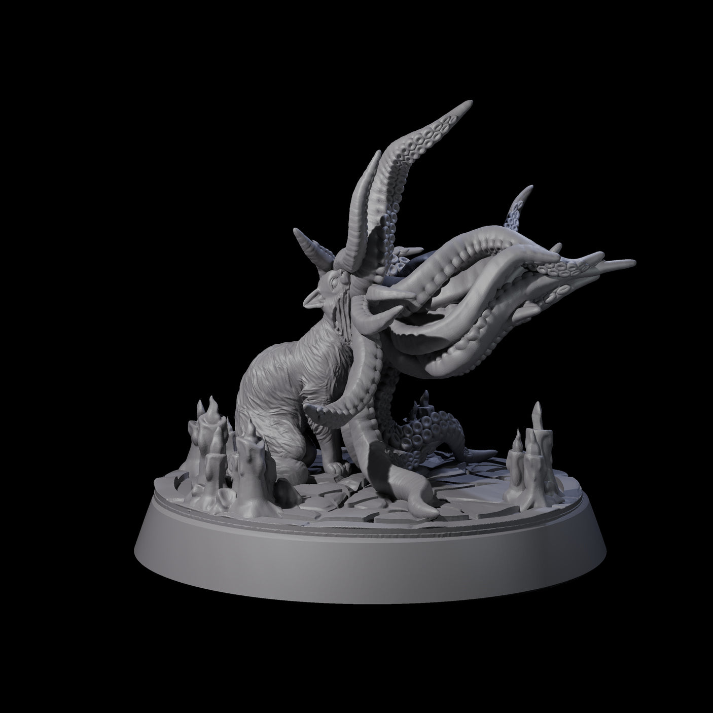 Eldritch Feline Aberration Miniature for Dungeons and Dragons, Pathfinder or other TTRPGs