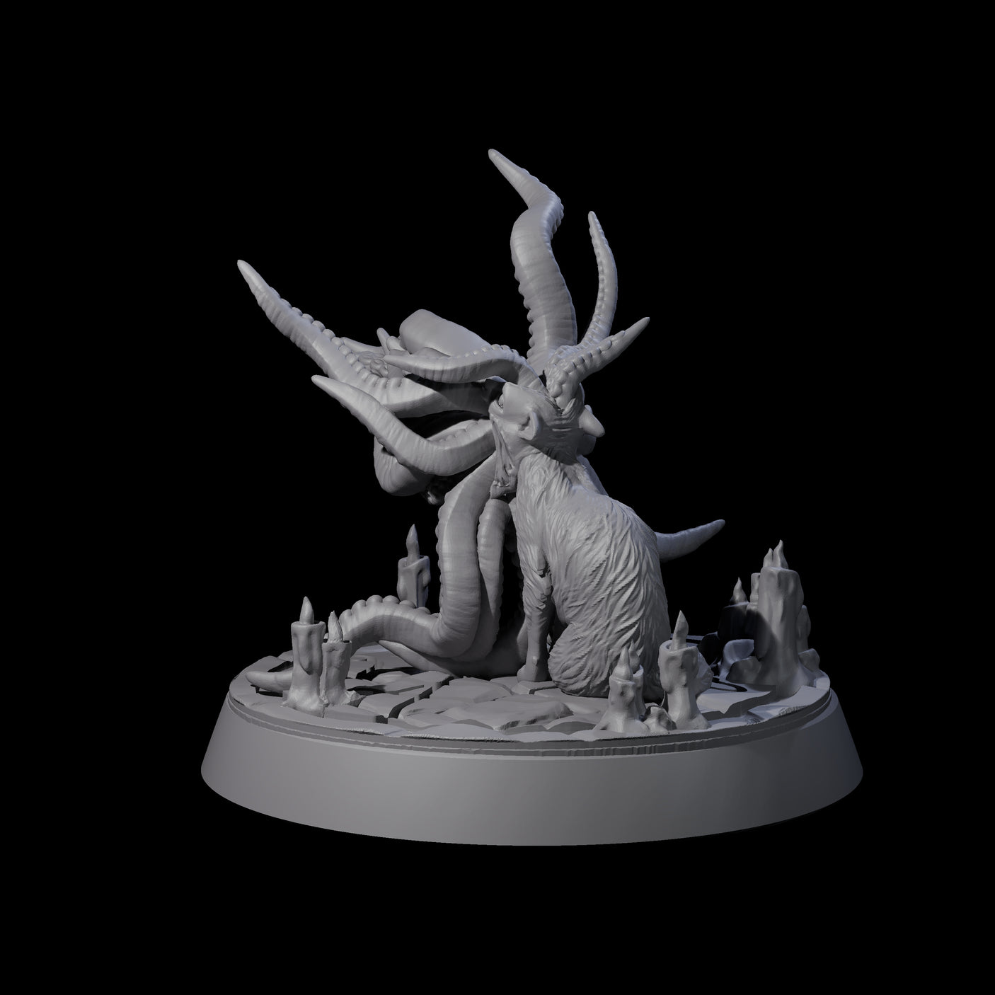 Eldritch Feline Aberration Miniature for Dungeons and Dragons, Pathfinder or other TTRPGs