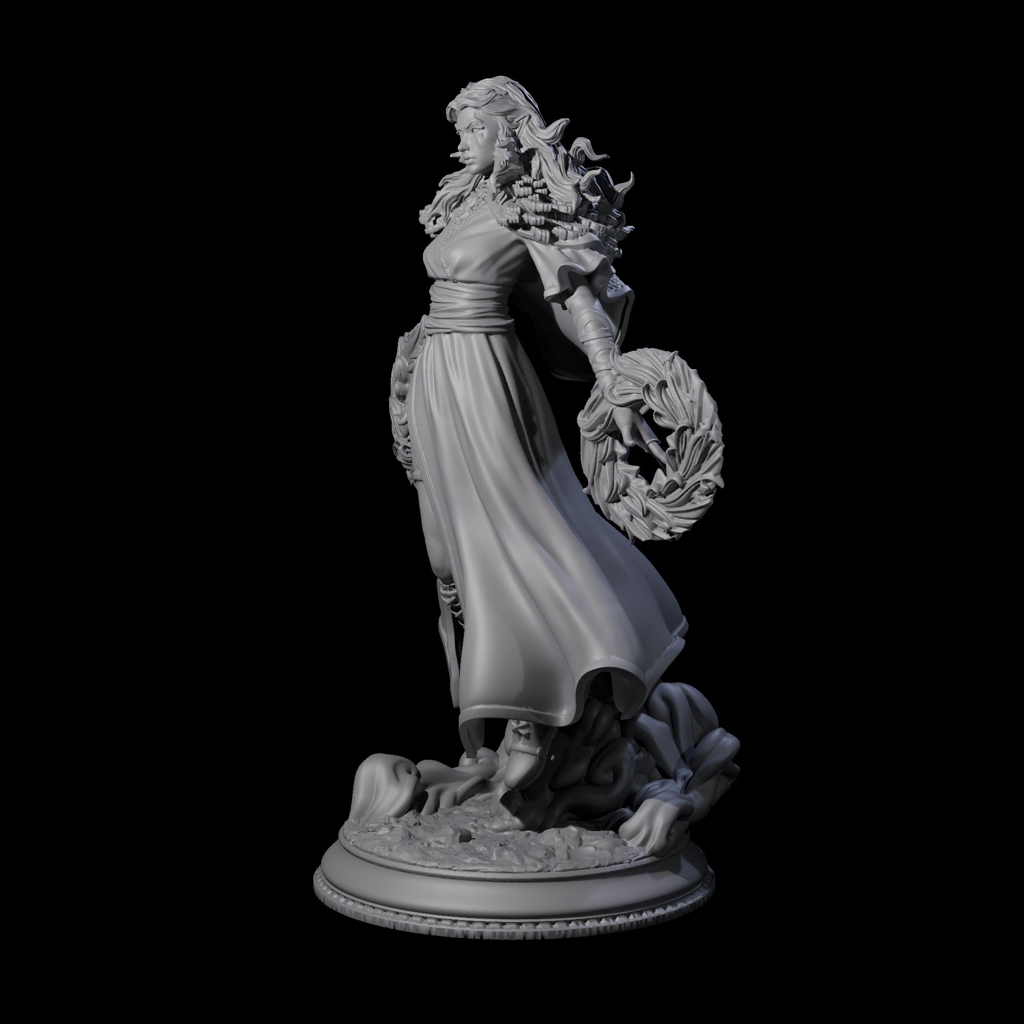Elegant Casting Mage Miniature for Dungeons and Dragons, Pathfinder or other TTRPGs