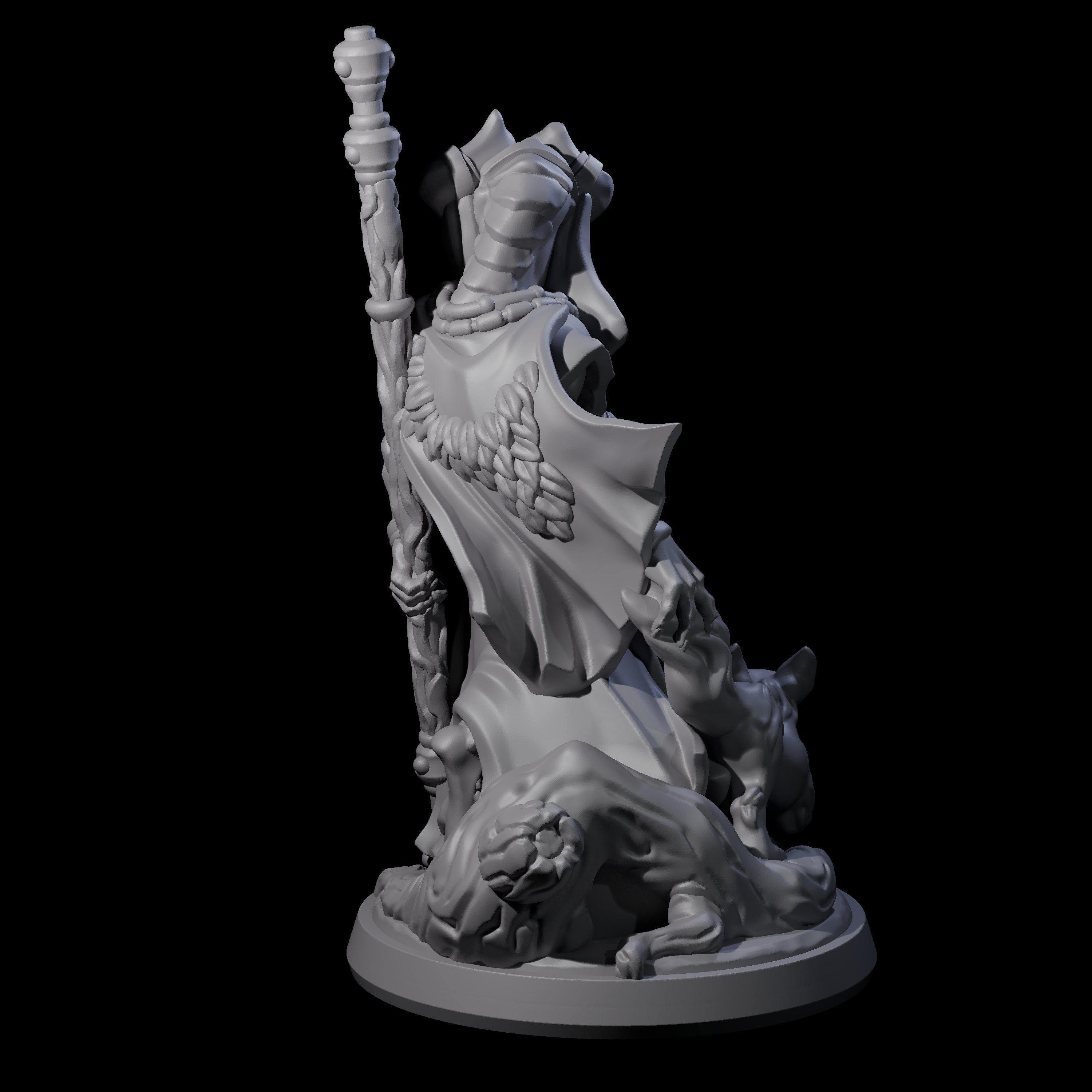 Elegant Dragonborn Druid Miniature for Dungeons and Dragons, Pathfinder or other TTRPGs