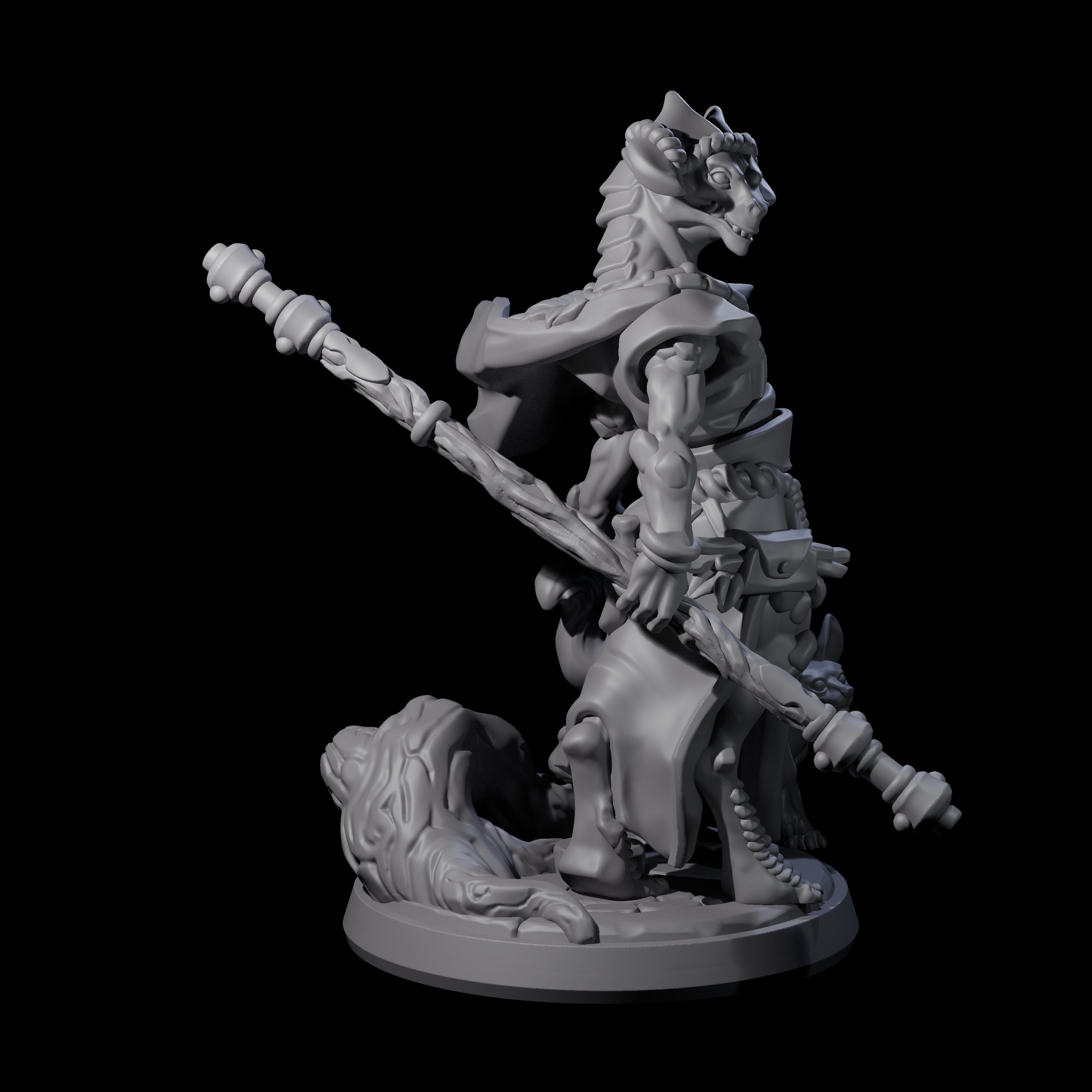 Elegant Dragonborn Druid Miniature for Dungeons and Dragons, Pathfinder or other TTRPGs
