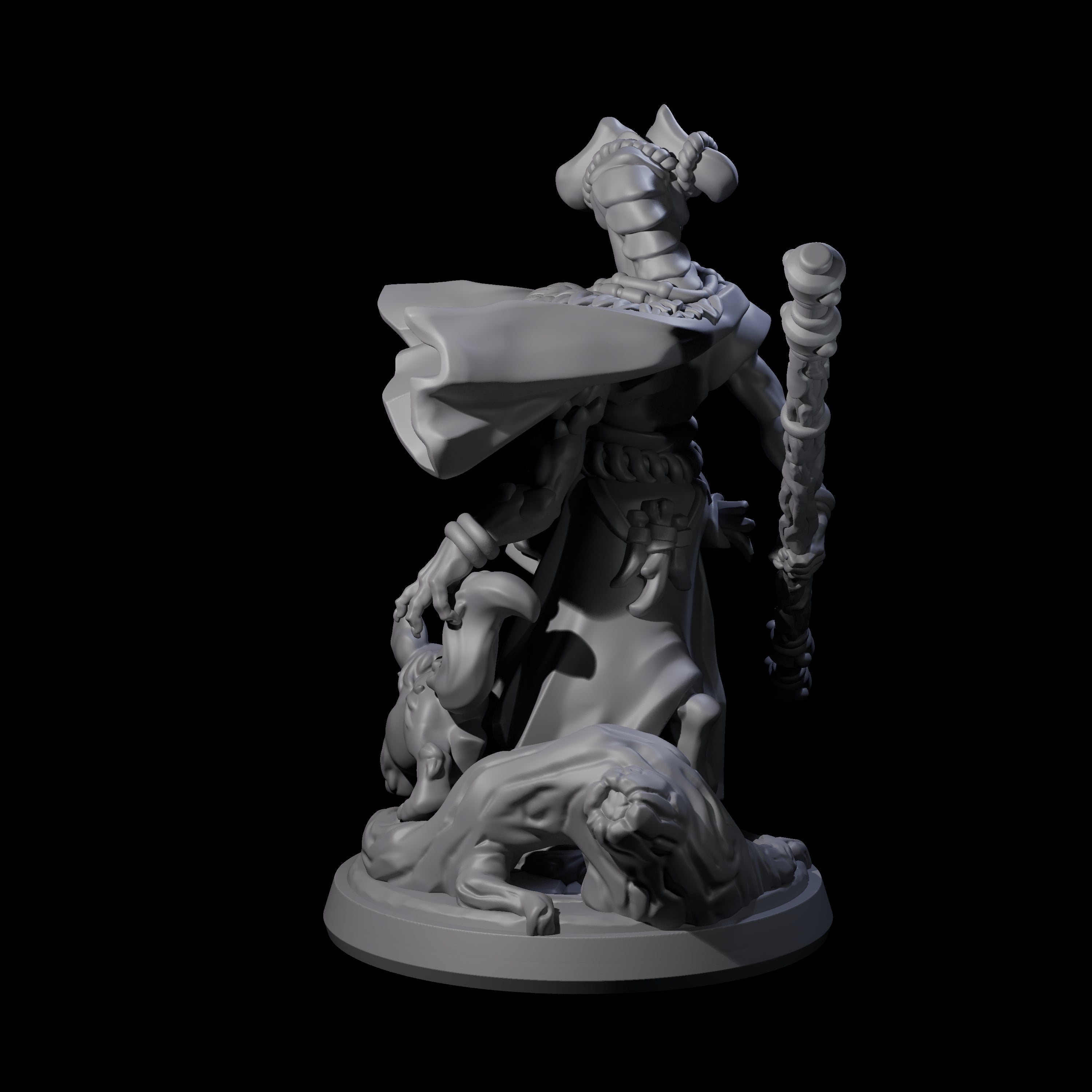 Elegant Dragonborn Druid Miniature for Dungeons and Dragons, Pathfinder or other TTRPGs
