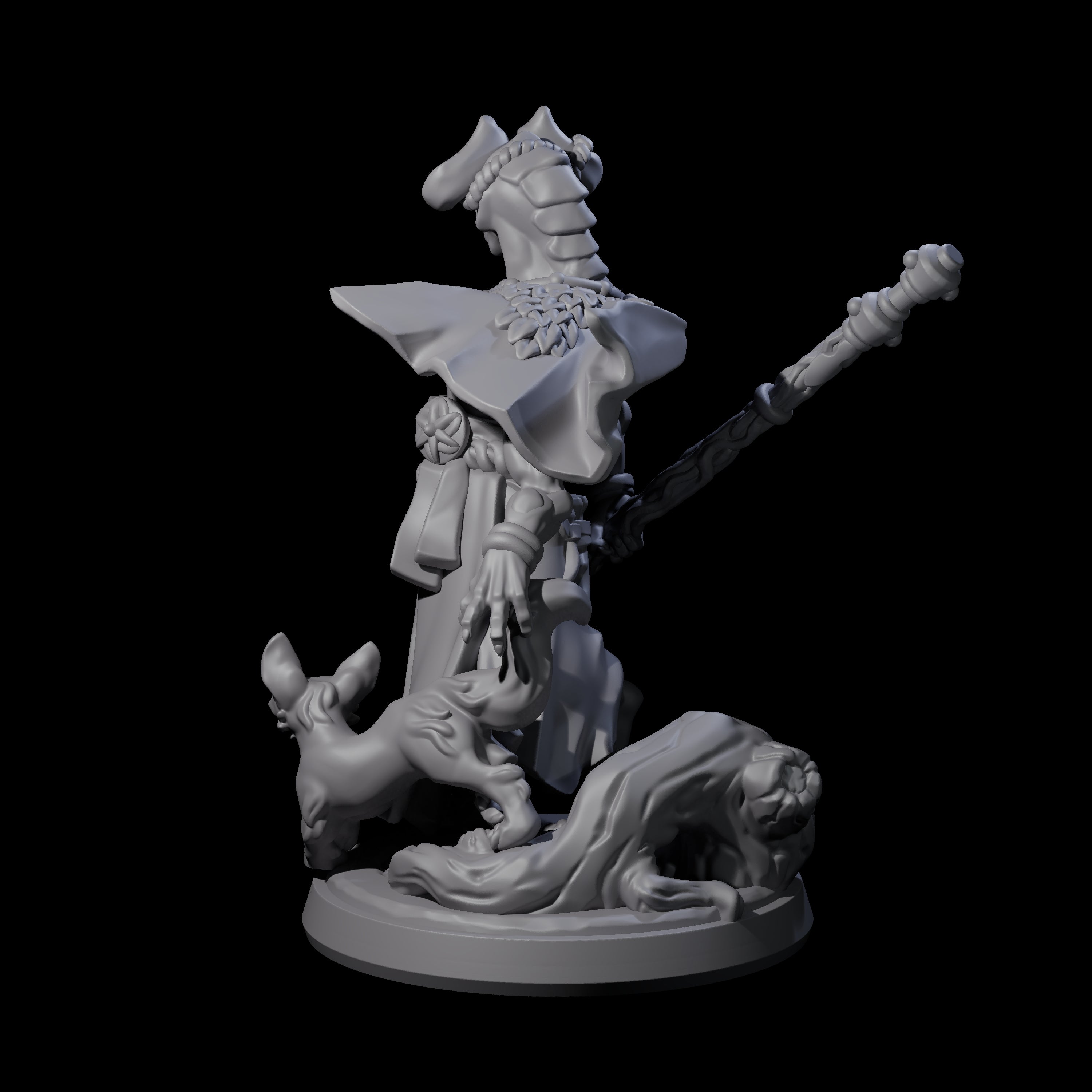 Elegant Dragonborn Druid Miniature for Dungeons and Dragons, Pathfinder or other TTRPGs