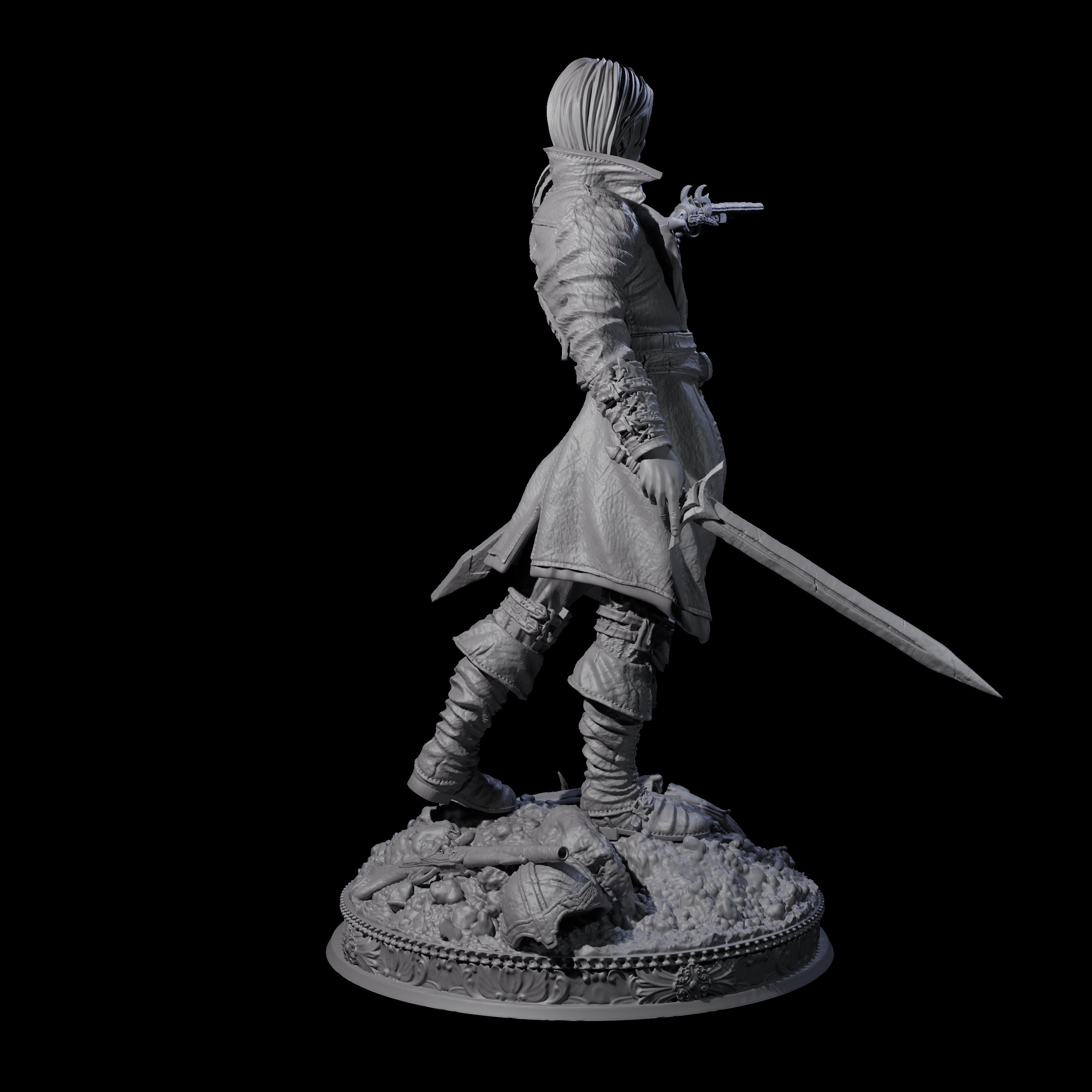 Elegant Gunslinger Miniature for Dungeons and Dragons, Pathfinder or other TTRPGs