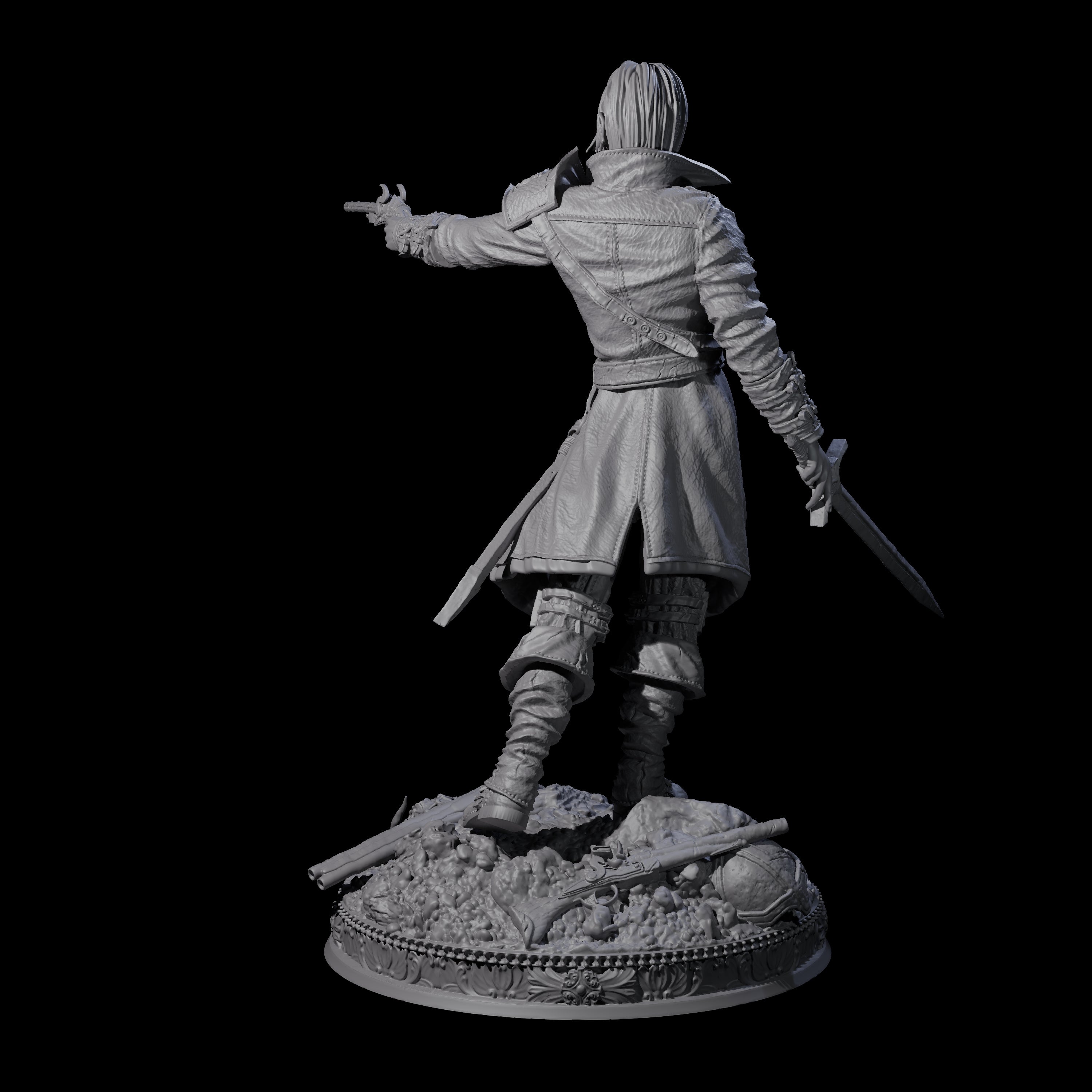 Elegant Gunslinger Miniature for Dungeons and Dragons, Pathfinder or other TTRPGs