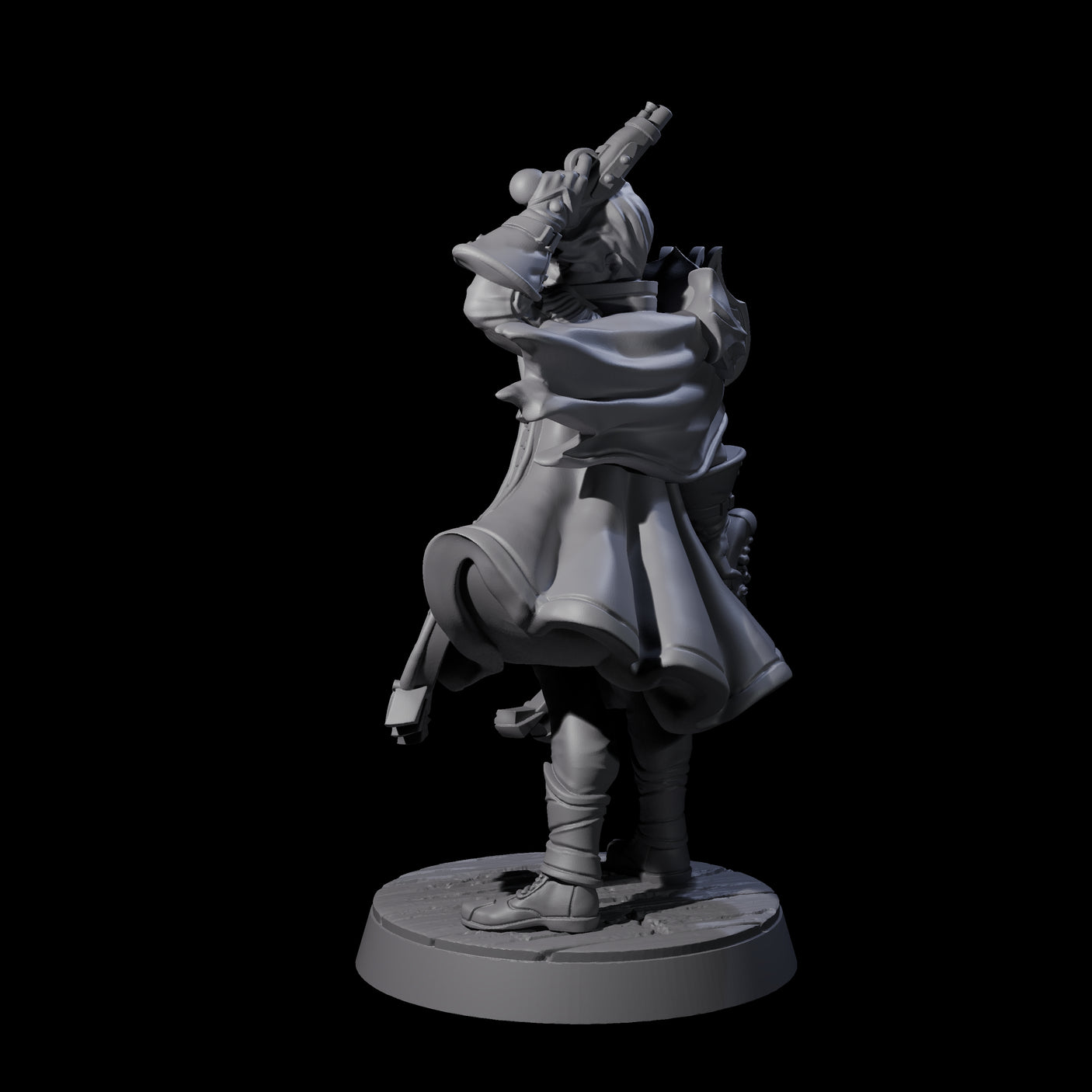 Elegant Pirate Hunter Miniature for Dungeons and Dragons, Pathfinder or other TTRPGs