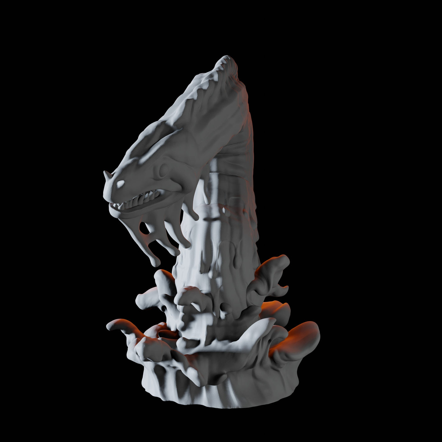 Elemental Eel Miniature for Dungeons and Dragons, Pathfinder or other TTRPGs
