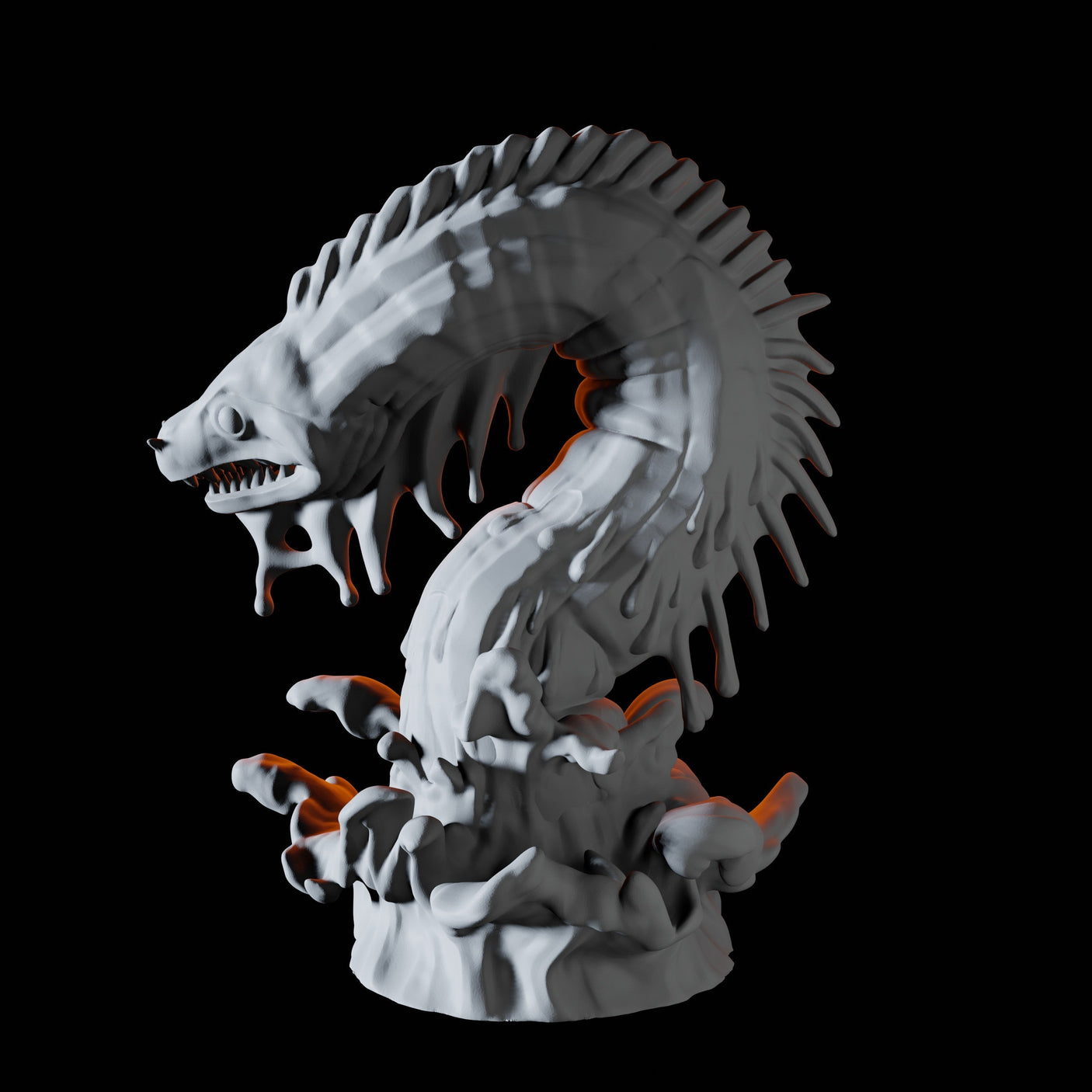 Elemental Eel Miniature for Dungeons and Dragons, Pathfinder or other TTRPGs