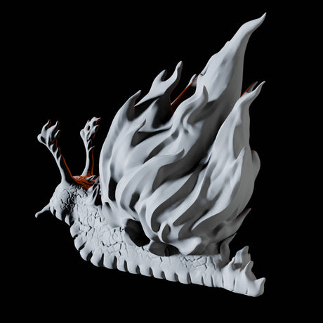 Elemental Fire Snail Miniature for Dungeons and Dragons, Pathfinder or other TTRPGs