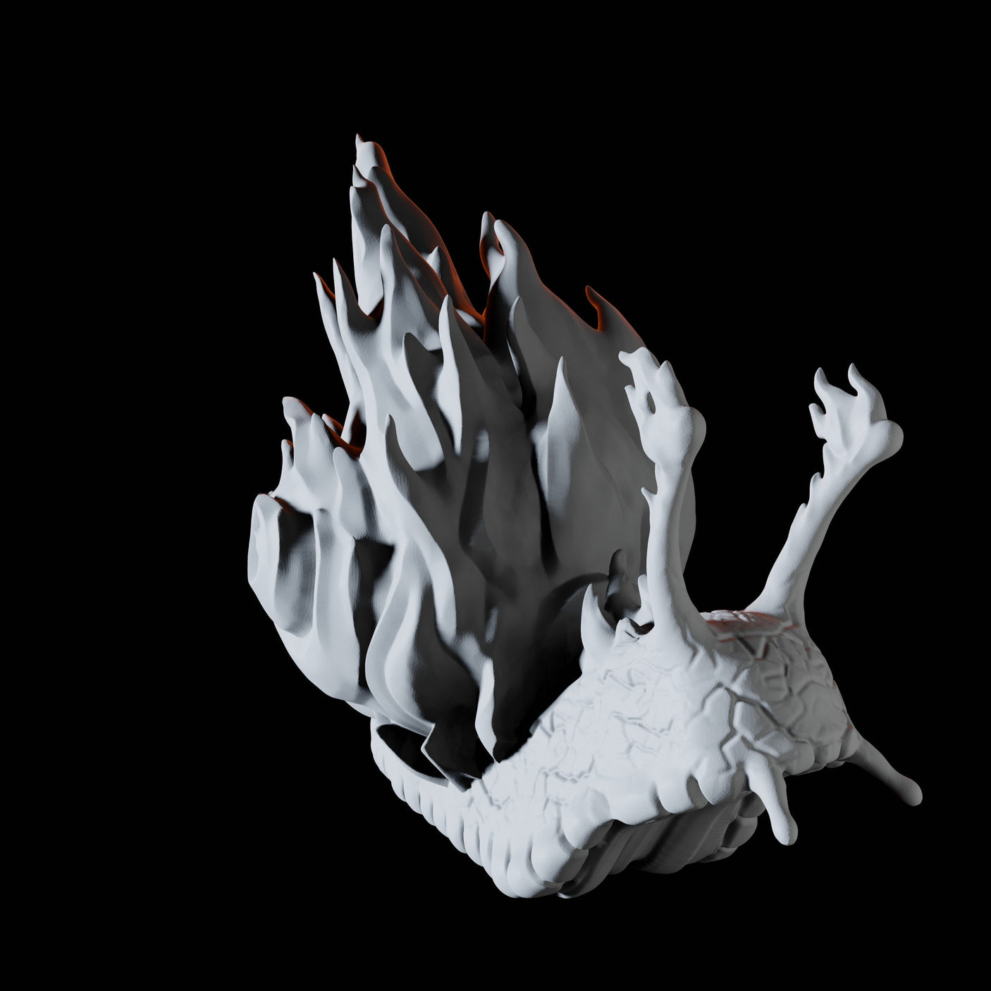 Elemental Fire Snail Miniature for Dungeons and Dragons, Pathfinder or other TTRPGs