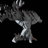 Elemental Fire Wolf Miniature for Dungeons and Dragons, Pathfinder or other TTRPGs