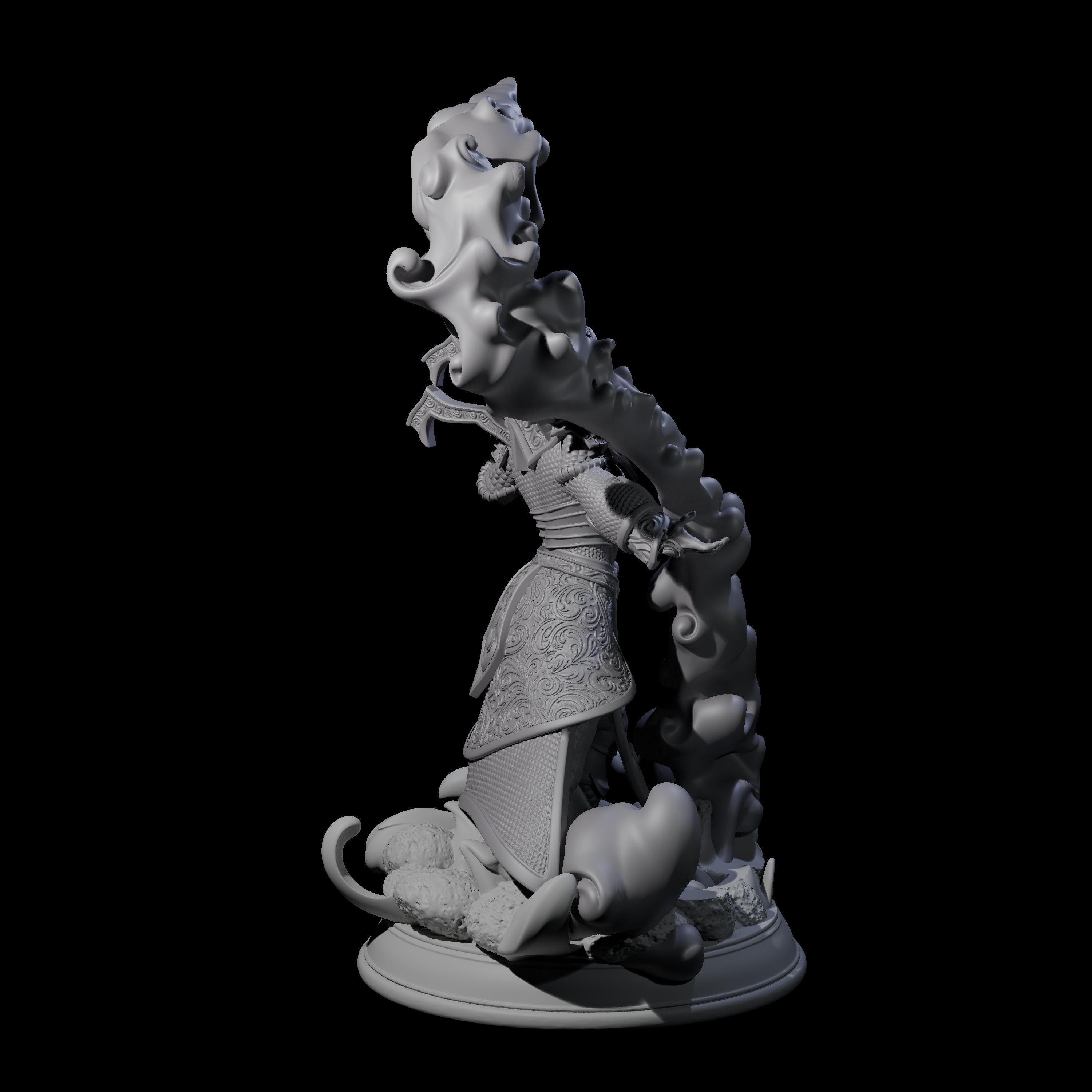 Elemental Wizard Miniature for Dungeons and Dragons, Pathfinder or other TTRPGs