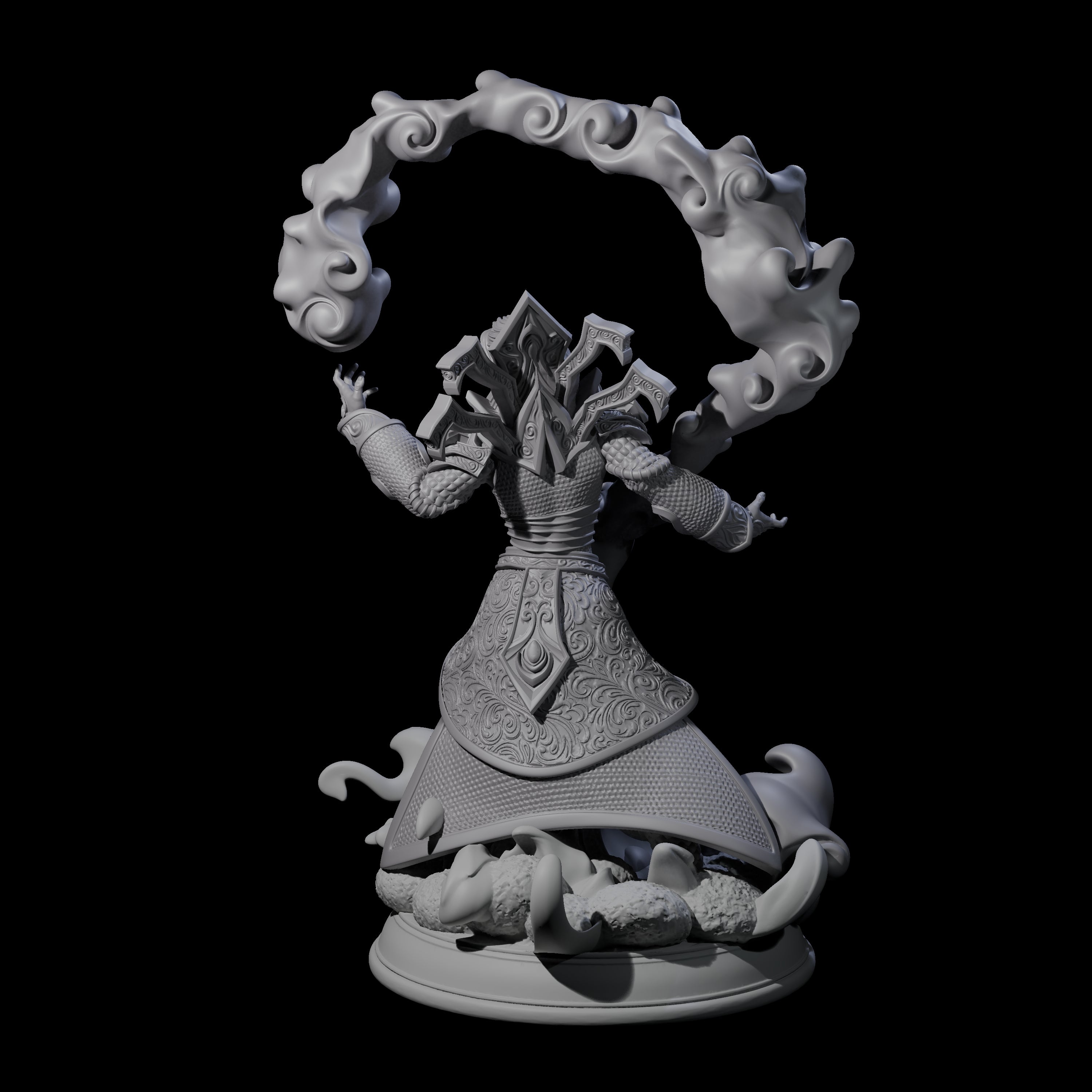 Elemental Wizard Miniature for Dungeons and Dragons, Pathfinder or other TTRPGs