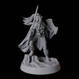 Elf Fighter Miniature for Dungeons and Dragons, Pathfinder or other TTRPGs