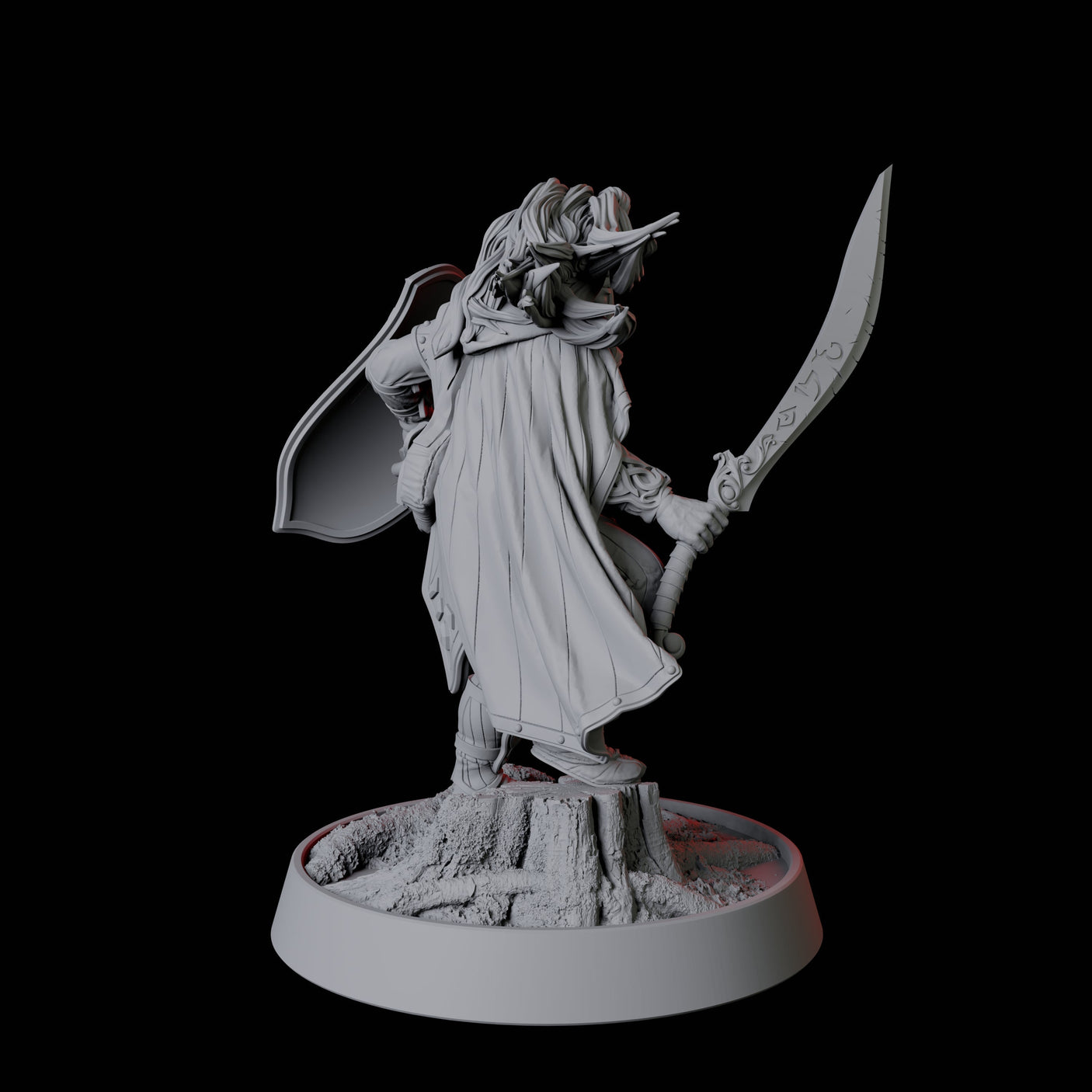 Elf Fighter Miniature for Dungeons and Dragons, Pathfinder or other TTRPGs