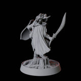 Elf Fighter Miniature for Dungeons and Dragons, Pathfinder or other TTRPGs