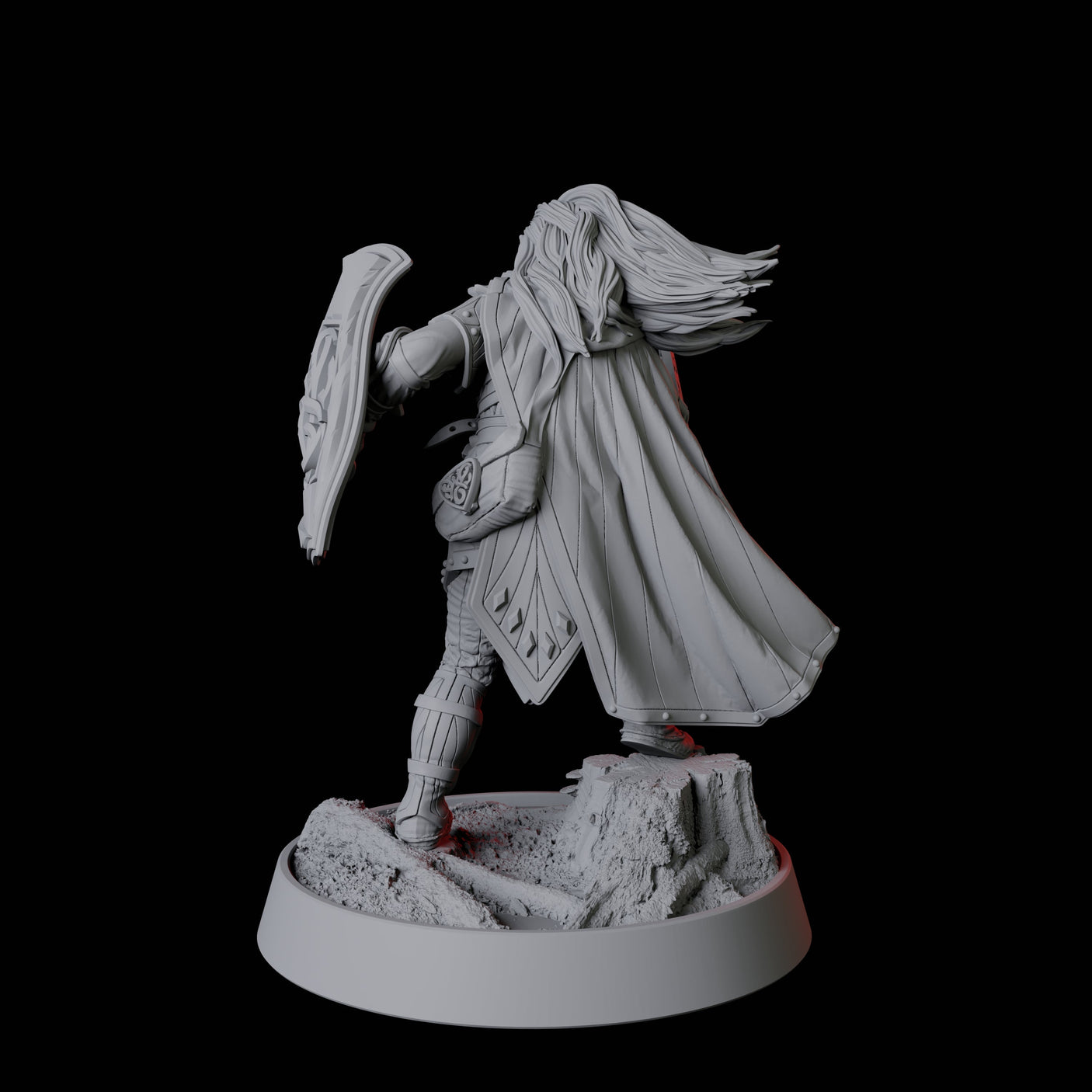 Elf Fighter Miniature for Dungeons and Dragons, Pathfinder or other TTRPGs