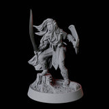 Elf Fighter Miniature for Dungeons and Dragons, Pathfinder or other TTRPGs