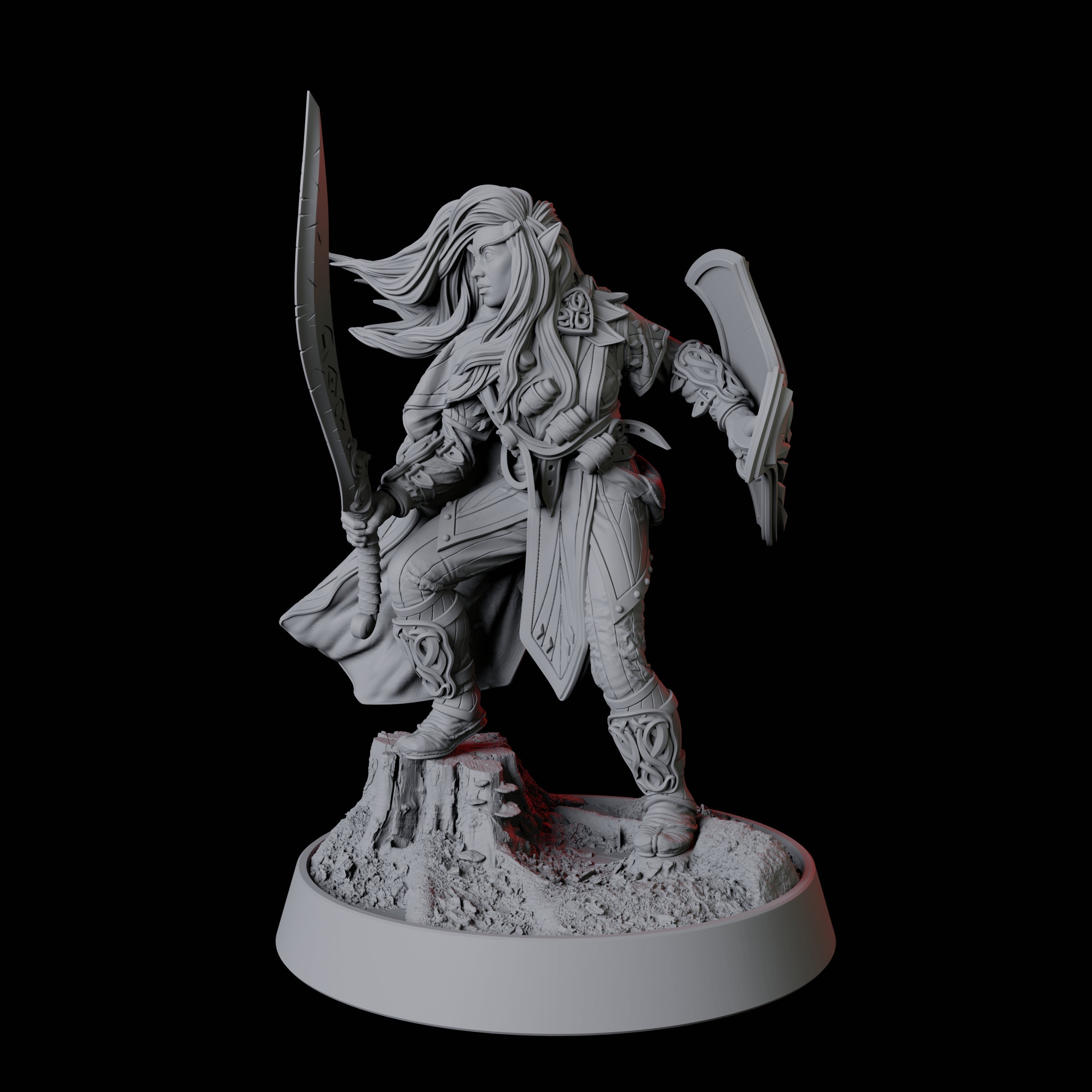 Elf Fighter Miniature for Dungeons and Dragons