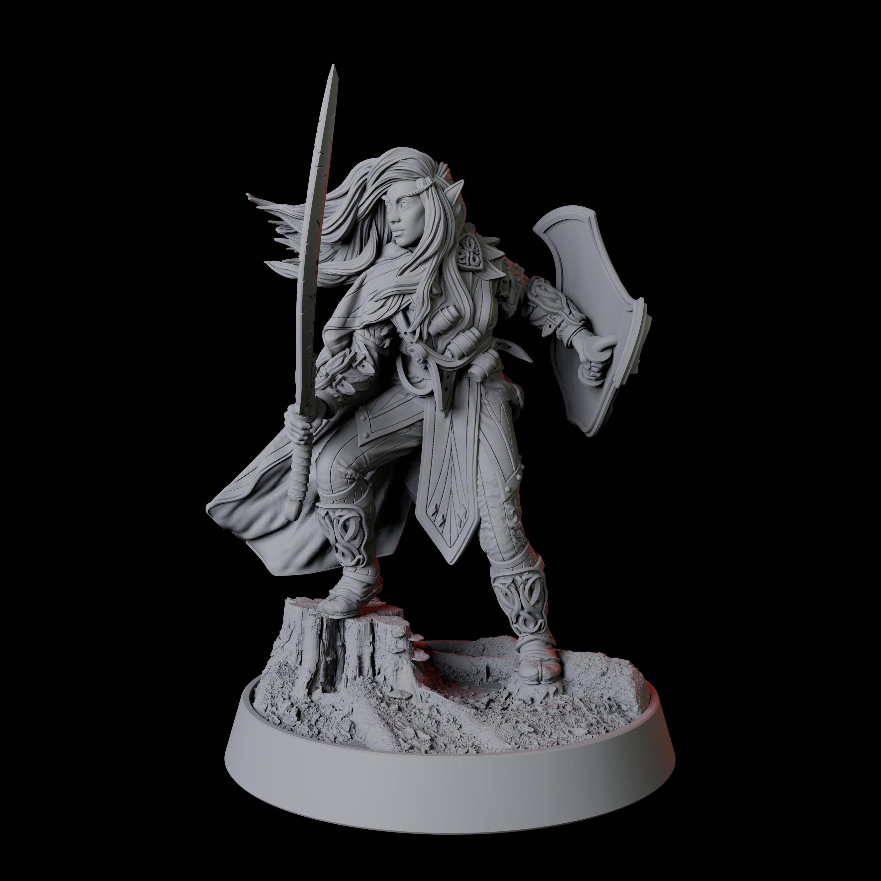 Elf Fighter Miniature for Dungeons and Dragons