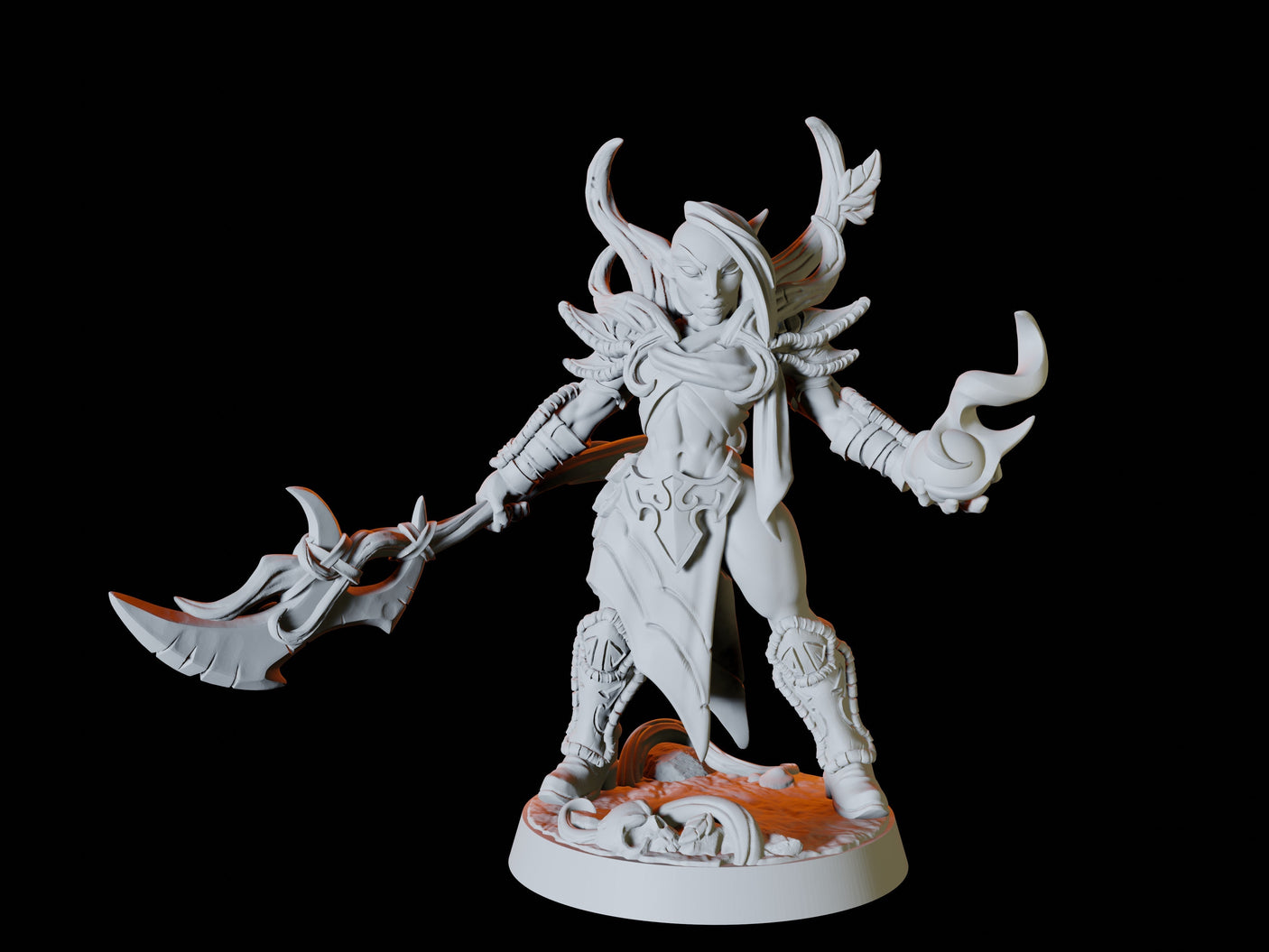 Elf Mage Miniature for Dungeons and Dragons, Pathfinder or other TTRPGs