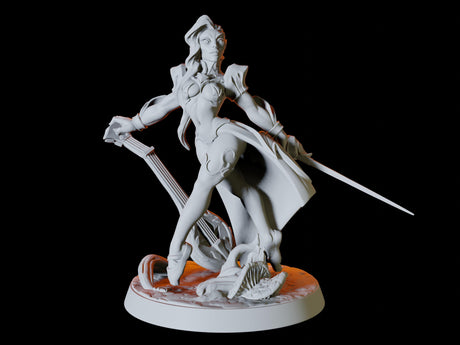 Elf Pin-up Miniature for Dungeons and Dragons, Pathfinder or other TTRPGs