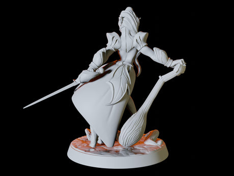 Elf Pin-up Miniature for Dungeons and Dragons, Pathfinder or other TTRPGs