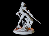 Elf Pin-up Miniature for Dungeons and Dragons, Pathfinder or other TTRPGs