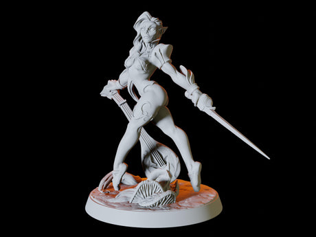 Elf Pin-up Miniature for Dungeons and Dragons, Pathfinder or other TTRPGs