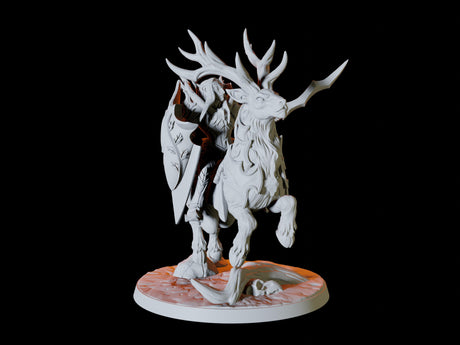 Elf Rider on Giant Stag Type A Miniature for Dungeons and Dragons, Pathfinder or other TTRPGs