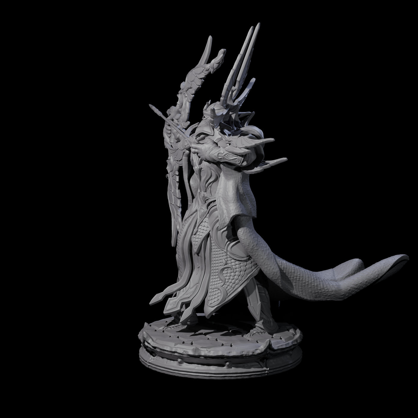 Elite Dark Elf Archer B Miniature for Dungeons and Dragons, Pathfinder or other TTRPGs