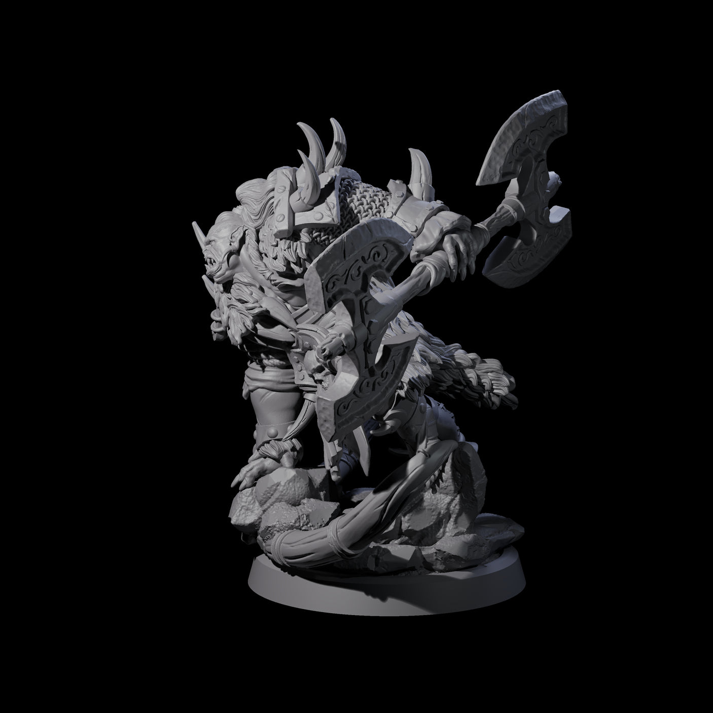 Elite Orc Hit Squad A Miniature for Dungeons and Dragons, Pathfinder or other TTRPGs